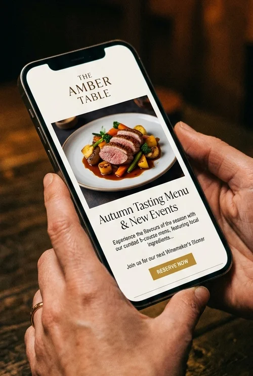 We Create Websites For Uk Restaurants With Built In Newsletter System
