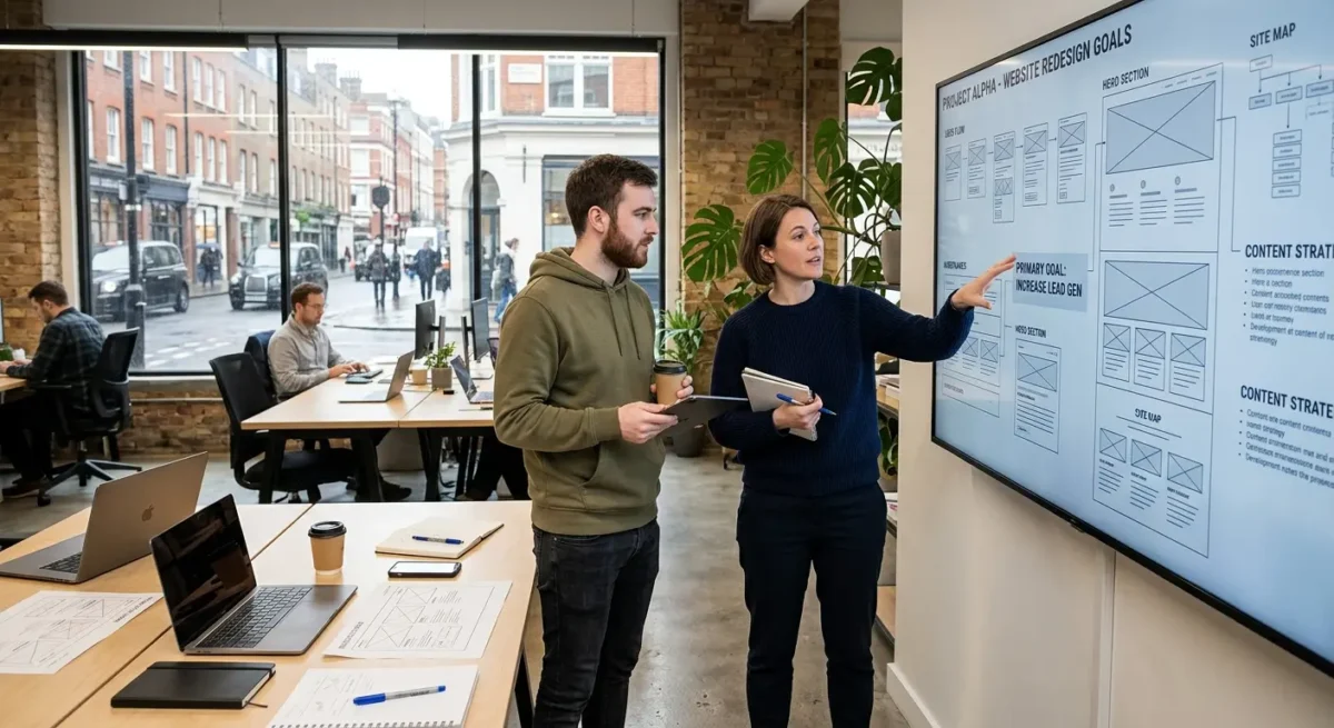 Start with the job the website needs to do